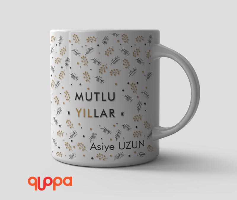 Yılbaşı Mutlu Yıllar Kupa Bardak
