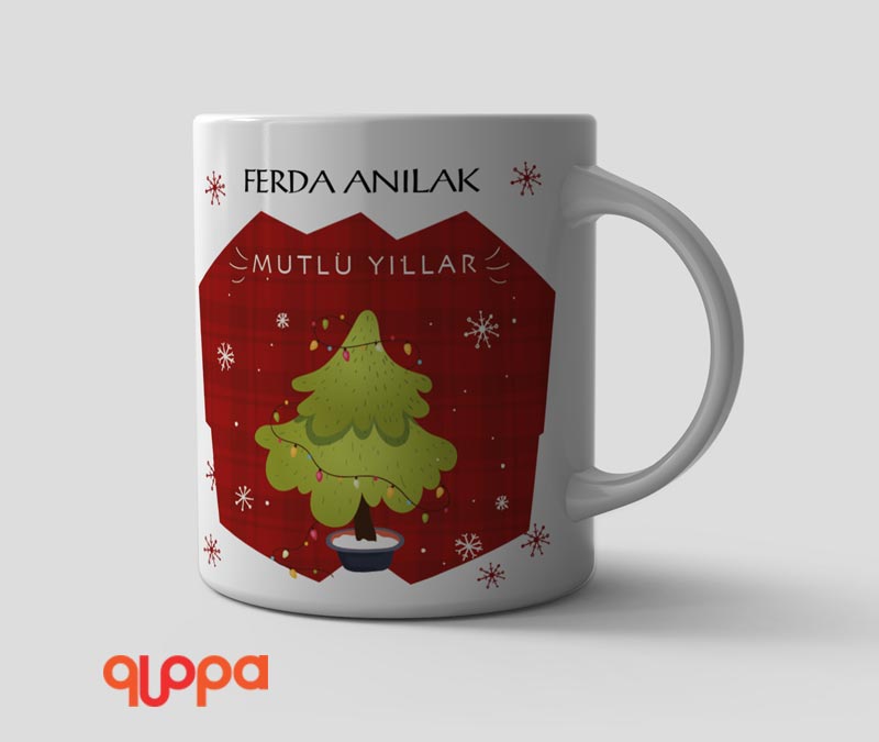 Yılbaşı Mutlu Yıllar Kupa Bardak