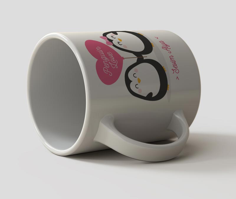 Penguen Kupa Bardak Kişiye Özel